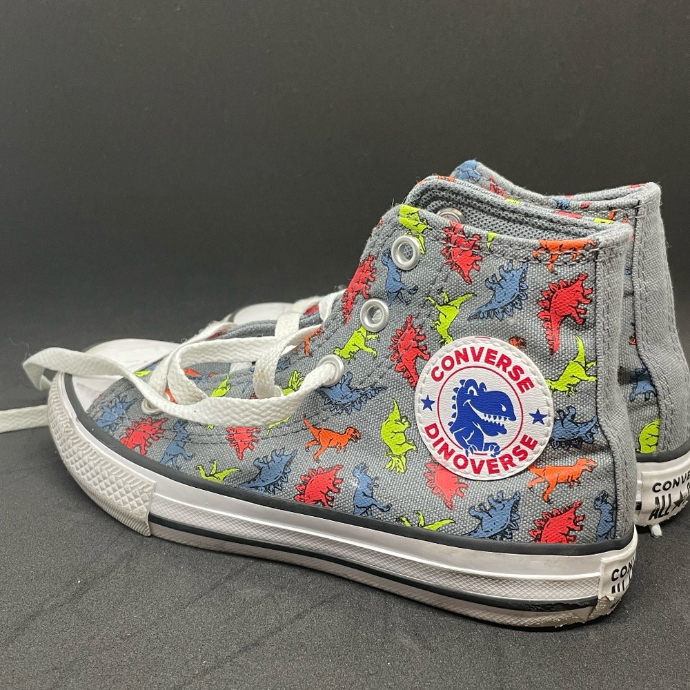 Converse Chuck Taylor All Star Dinoverse (Toddler Size 12) Grey/ Multi Colored